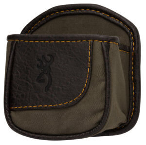 Browning 121504842 Laredo Shell Carrier Olive Canvas w/Leather Accents Belt Clip Mount