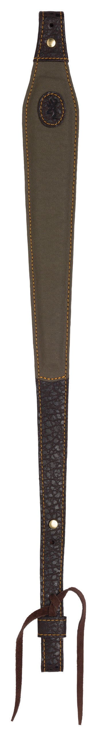 Browning 12250484 Laredo Sling made of Olive Cotton Canvas with Leather Trim 25.50″-35.50″ OAL & Adjustable Design for Rifles