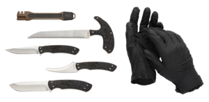 Browning 3220420 Primal Combo  3.75″/5.25″ Fixed Drop Point Gut Hook/Skinner  Saw 8Cr13MoV SS Blade  Black Polymer w/Rubber Overmold & Finger Grooves Handle  2 Piece Set  Includes Sheath