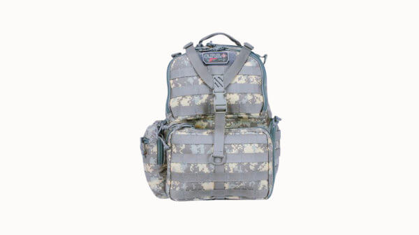 GPS Bags T1612BPD Tactical Range Backpack Fall Digital 1000D Polyester with Removable Pistol Storage  Visual ID Storage System & Lockable Zippers Holds 3 Handguns  Ammo & Accessories