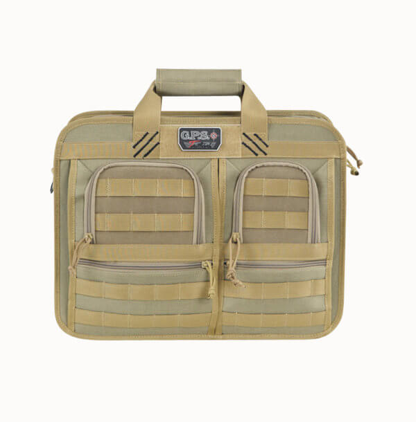 GPS Bags T1551BCT Tactical Operations Brief Case Tan 1000D Nylon with Visual ID Storage System  25 Unique Storage Pockets  Upright Design & MOLLE Webbing Holds 1 Handgun Includes Holster