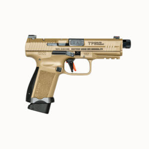 Canik HG6481DN TP9 Elite Combat 9mm Luger 4.73″ 18+1 Overall Flat Dark Earth Cerakote Finish with Serrated Steel with Optic Cut Slide Black Interchangeable Backstrap Grip & Picatinny Rail