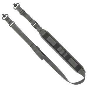 GrovTec US Inc GTSL128 QS 2-Point Sentinel with Wolf Gray Finish Adjustable Design & Push Button Swivels for Rifle/Shotgun
