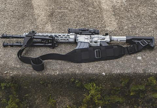 GrovTec US Inc GTSL133 QS Heavy Gunner with Black Finish 3″ W Adjustable Design & 1.50″ Push Button Swivels for Rifle/Shotgun