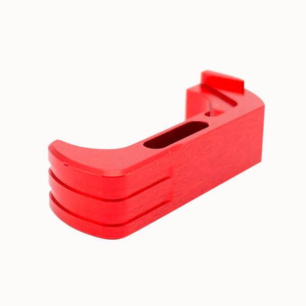 Cross Armory CRG5MCRD Mag Catch Extended Compatible w/Glock Gen4-5 Red Anodized Aluminum