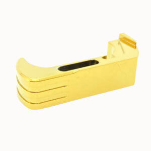 Cross Armory CRG5MCGD Mag Catch Extended Compatible w/Glock Gen4-5 Gold Anodized Aluminum