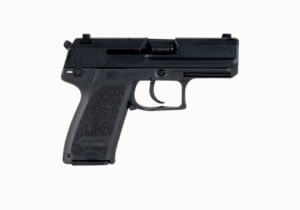 HK 81000331 USP V1 Compact 9mm Luger 10+1 3.58″ Black Polygonal Rifled Barrel Black Serrated Slide Black Polymer Frame Black Polymer Grip Ambidextrous