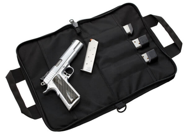 Hornady 99117 Pistol Case Soft Black/Red Holds 1 Handgun Cordura
