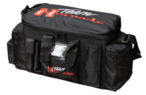 Hornady 9919 Team Hornady Range Bag Black with Red Logo Nylon with Large Compartment & Embroidering