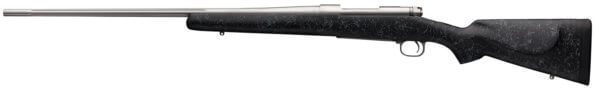 Winchester Repeating Arms 535242299 Model 70 Extreme Weather 6.8 Western 3+1 24″ Matte Stainless Fluted Muzzle Brake Barrel  Charcoal Gray Bell & Carlson Synthetic Stock w/Sculpted Cheekpiece  Pachmayr Decelerator Recoil Pad