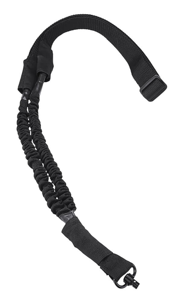 NcStar AQDBS1B VISM 1 Point Sling 1.50″ 46″-64″ Adjustable Bungee Black Nylon Strap w/Elastic Shock-Cord