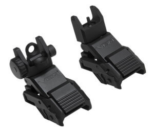 NcStar VMARFLC Pro Series Flip Up Front and Rear Sights Black Flip Up for AR-Platform