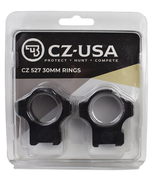 CZ-USA 40088 Scope Ring Set Matte Black Aluminum 1″ Tube Dovetail For CZ 527