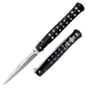 Cold Steel CS20NPJAA 1911 3″ Folding Clip Point Plain 4034 SS Blade/Black Checkered Griv-Ex Handle Includes Pocket Clip