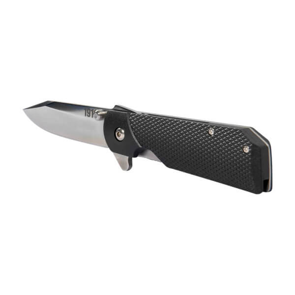 Cold Steel CS20NPJAA 1911 3″ Folding Clip Point Plain 4034 SS Blade/Black Checkered Griv-Ex Handle Includes Pocket Clip