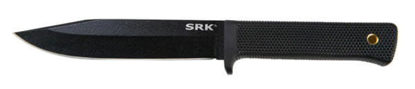 Cold Steel CS49LCK SRK 6″ Fixed Clip Point Plain Black Tuff-Ex Finish SK-5 Steel Blade/Black Kray-Ex Handle Includes Sheath