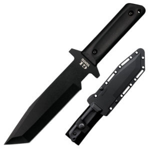 Cold Steel CS80PGTK G.I. 7″ Fixed Tanto Plain Black Rust Resistant Finish 1055 Carbon Steel Blade/Black Polypropylene Scales Handle Includes Sheath
