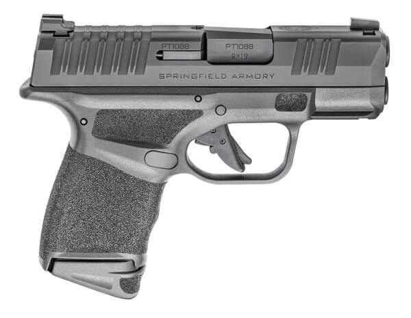 Springfield Armory HC9319BLC Hellcat Micro-Compact 9mm Luger 10+1 3″ Melonite Barrel Black Polymer Frame w/Picatinny Acc. Rail & Adaptive Grip Texture Top Serrated Black Melonite Steel Slide