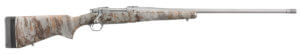 Ruger 47166 Hawkeye FTW Hunter 375 Ruger 3+1 22″ Removeable Muzzle Brake Barrel Hawkeye Matte Stainless Steel Natural Gear Camo Hardwood Stock Optics Ready