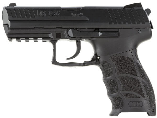 HK 81000109 P30 V3 9mm Luger 3.85″ 10+1 Black Polymer Frame Black Interchangeable Backstrap Grip