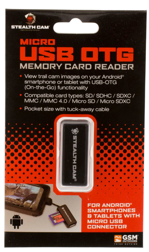 Stealth Cam STCSDCRAND Memory Card Reader  View Photos/Videos Black Compatible w/ Android