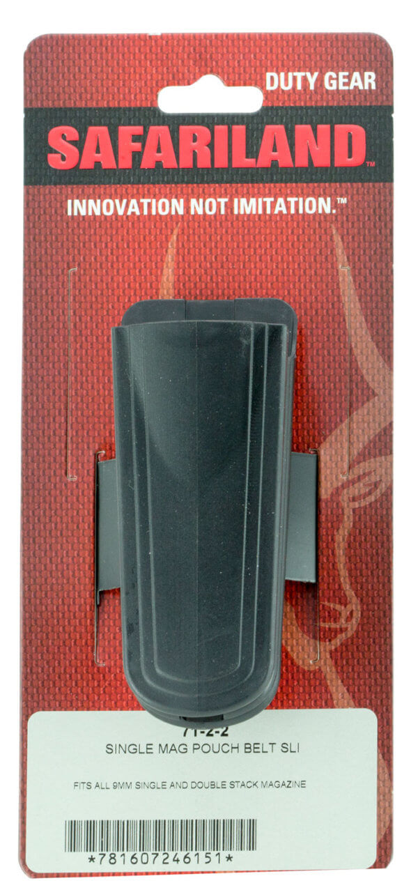 1791 Gunleather MAG11SBLA MAG1.1 Single Mag Holster Stealth Black Leather Belt Slide Compatible w/ Single Stack Ambidextrous