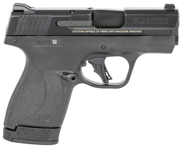 Smith & Wesson 13249 M&P Shield Plus *MA Compliant Micro-Compact Frame 9mm Luger 10+1  3.10″ Black Armornite Stainless Steel Barrel & Serrated Slide  Matte Black Polymer Frame   No Safety
