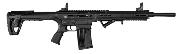Landor Arms LDLND1171218 AR-Shotgun  12 Gauge Semi-Auto 5+1/2+1  18.50″ Black Steel Barrel  Black Steel Receiver  Black Synthetic  Ambidextrous