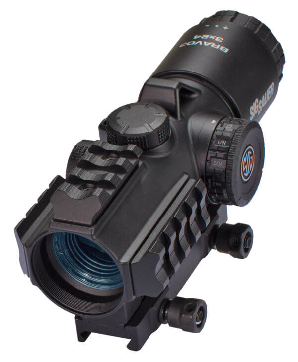 Sig Sauer Electro-Optics SOB33102 Bravo3 Battle Sight Black 3x24mm Red Horseshoe Dot 300 Blackout Illuminated Reticle