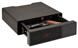 Hornady 98215 Rapid Safe Night Guard RFID Access Code Key Entry Black Steel Holds 1 Handgun 3 H x 12″ W x 10.50″ D”