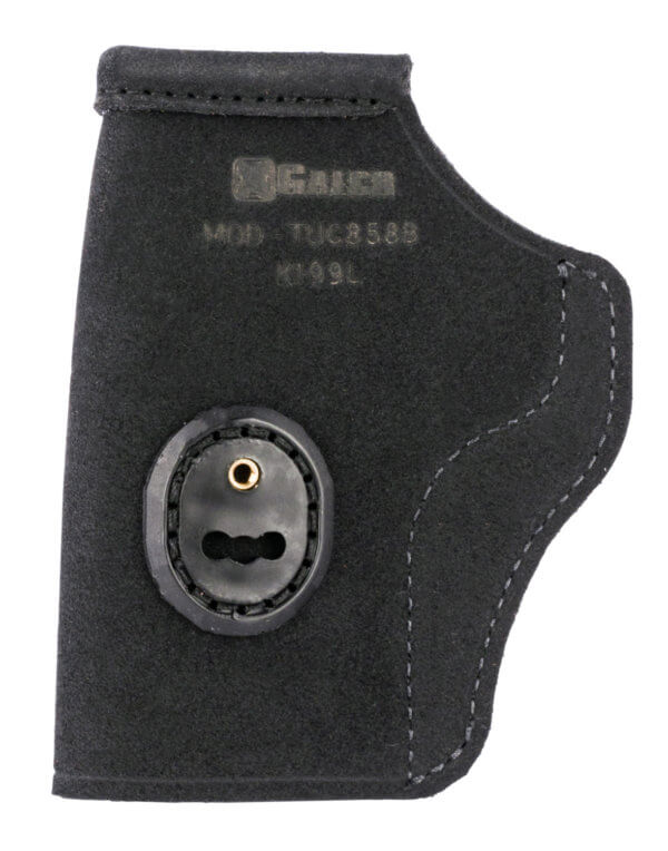 Galco TUC858B Tuck-N-Go 2.0 IWB Black Leather UniClip/Stealth Clip Fits S&W M&P Shield EZ Ambidextrous