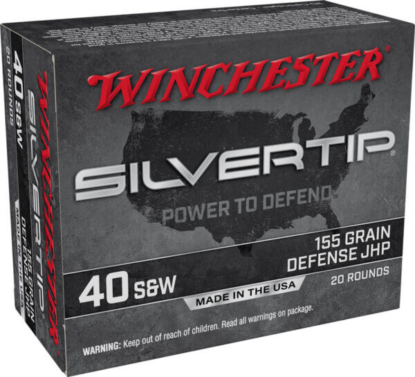 Winchester Ammo W40SWST Silvertip  40 S&W 155 gr Silvertip Jacket Hollow Point 20rd Box