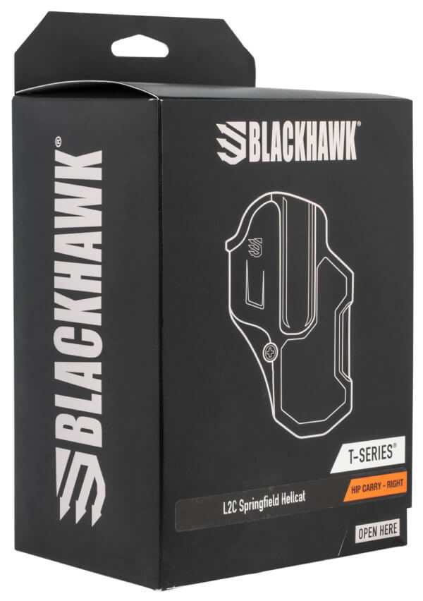 Blackhawk 410777BKR T-Series L2C Non-Light Bearing OWB Black Polymer Belt Slide Fits Springfield Hellcat Right Hand