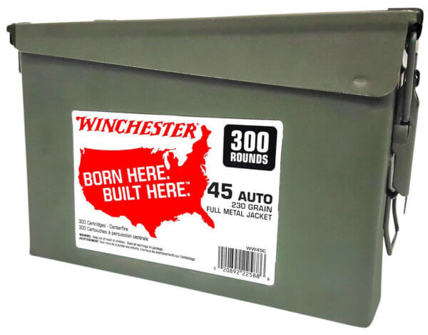 Winchester Ammo WW45C USA Target 45 ACP 230 gr Full Metal Jacket (FMJ) 300rd Box