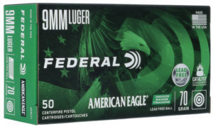 Federal AE9LF1 American Eagle IRT Training 9mm Luger 70 gr Lead-Free IRT 50rd Box