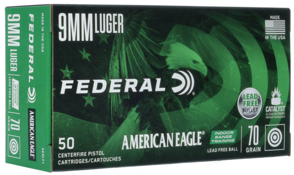 Federal AE9LF1 American Eagle  9mm Luger 70 gr 50rd Box