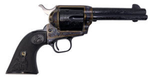 Colt Mfg P1840Z Single Action Army 45 Colt (LC) 6rd 4.75″ Blued Engraved Steel Barrel & Cylinder Color Case Hardened Engraved Steel Frame with Black Polymer Grip