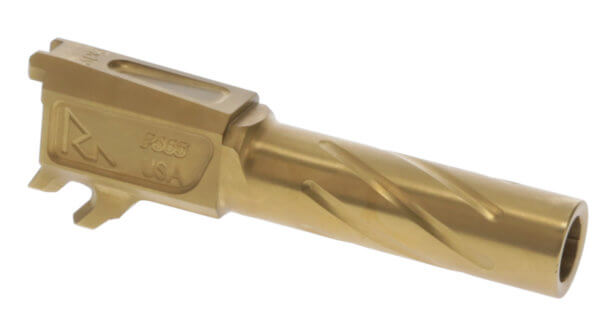 Rival Arms RA20P101E Precision Drop-In Barrel 9mm Luger 3.70″ Gold PVD Finish 4340H Steel Material for Sig P365XL