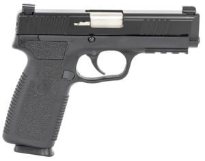 Kahr Arms KP90S94N P-2 9mm Luger Caliber with 3.60″ Barrel 7+1 Capacity Black Finish Picatinny Rail Frame Serrated Matte Black Stainless Steel Slide Textured Polymer Grip & TruGlo Night Sights