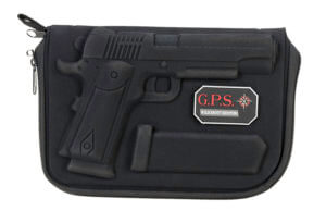 GPS Bags GPS908PC Custom Molded with Lockable Zippers Internal Mag Holder & Black Finish for 1911 & Similar Clones