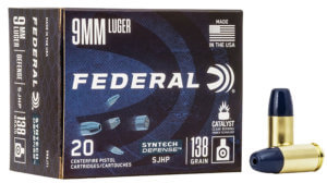 Federal S9SJT2 Syntech Defense 9mm Luger 138 gr Segmented Jacketed Hollow Point (SJHP) 50rd Box