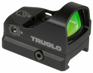 TruGlo TG8100B2 Tru-Tec Micro Black Hardcoat Anodized 23x17mm 3- MOA Red Dot Reticle