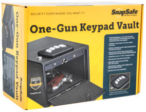SnapSafe 75433 SnapSafe Keypad Vault Keypad/Key Entry Black Holds 1 Handgun Steel