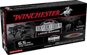 Winchester Ammo S65PLR Expedition Big Game Long Range 6.5 PRC 142 gr AccuBond Long Range 20rd Box