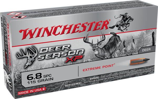 Winchester Ammo X68SPCDS Deer Season XP 6.8mm Rem SPC 115 gr Extreme Point 20rd Box