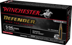 Winchester Ammo A556PDB Defender Defense 5.56x45mm NATO 64 gr Bonded Solid Base 20rd Box