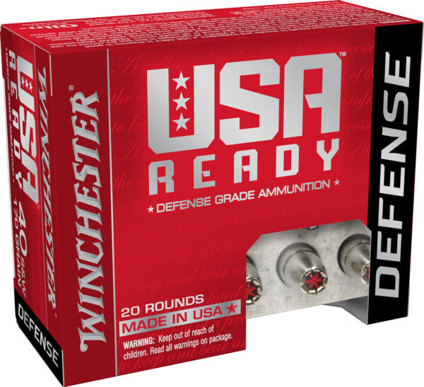 Winchester Ammo RED40HP USA Ready 40 S&W 170 gr Hex Vent Hollow Point 20rd Box