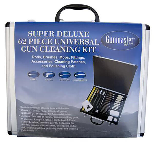 DAC 38296 Super Deluxe Universal Gun Cleaning Kit Multi-Caliber/62 Pieces Silver