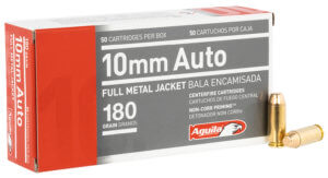 Aguila 1E102110 Centerfire Handgun  10mm Auto 180 gr Full Metal Jacket (FMJ) 50rd Box