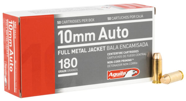 Aguila 1E102110 Target & Range Handgun 10mm Auto 180 gr Full Metal Jacket 50rd Box